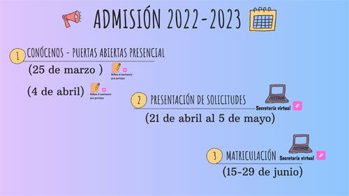 ADMISION 2022 2023